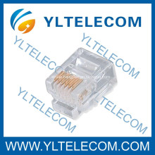 RJ12 Modular Plug 6P6C for Solid Cable